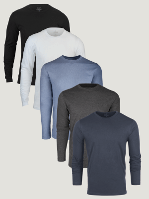 Best Sellers Long Sleeve Crew 5-Pack Ghost Mannequin | Fresh Clean Threads
