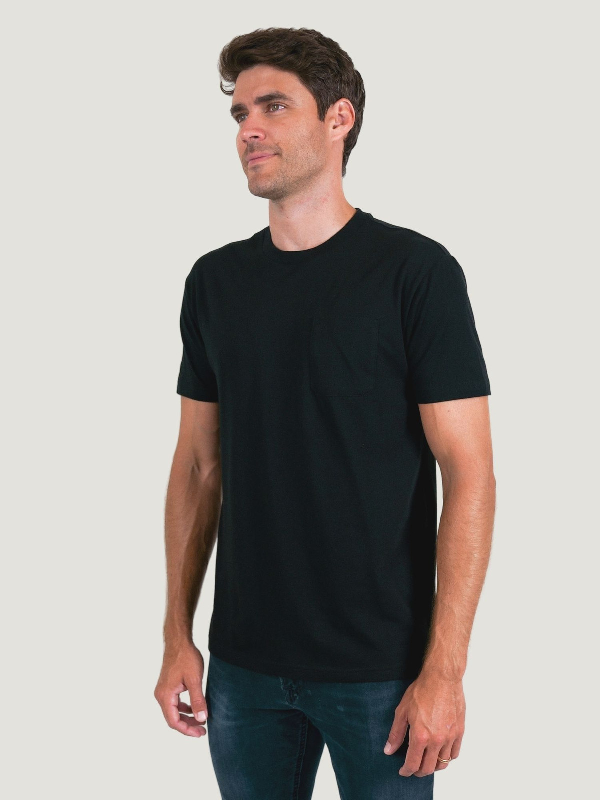 Black Pocket T-Shirt For Men | Fresh Clean Tees